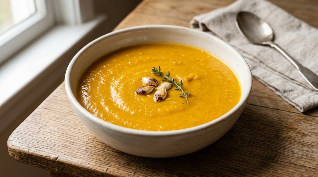 Finished Simple Pumpkin Soup, presented as the featured image for the recipe.