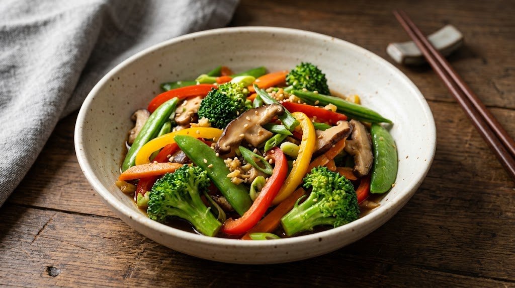 Finished Vegetable Stir Fry, presented as the featured image for the recipe.